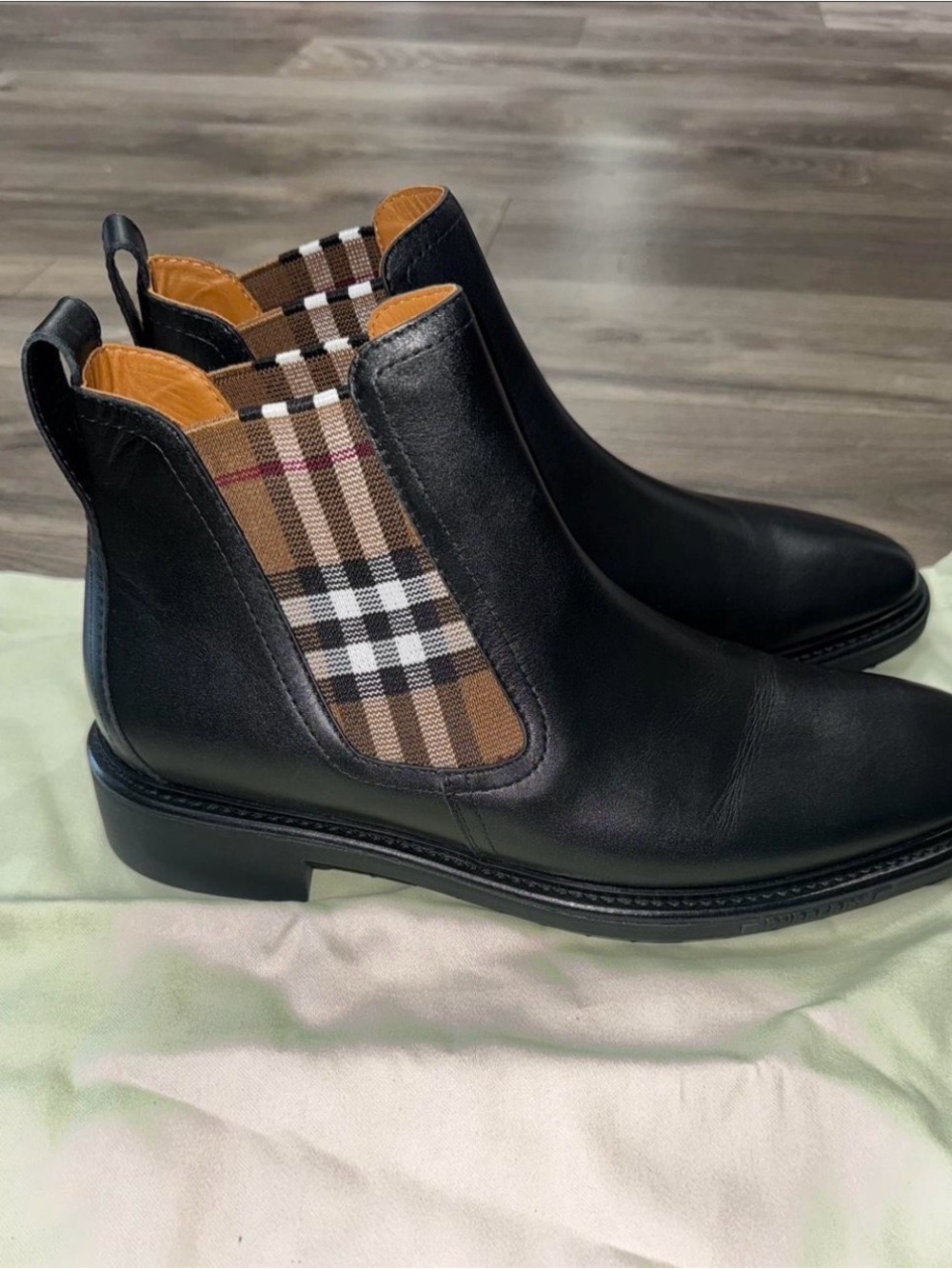 Burberry Chelsea Boots with Vintage Check Panels